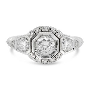 Custom Vintage Style Diamond Ring