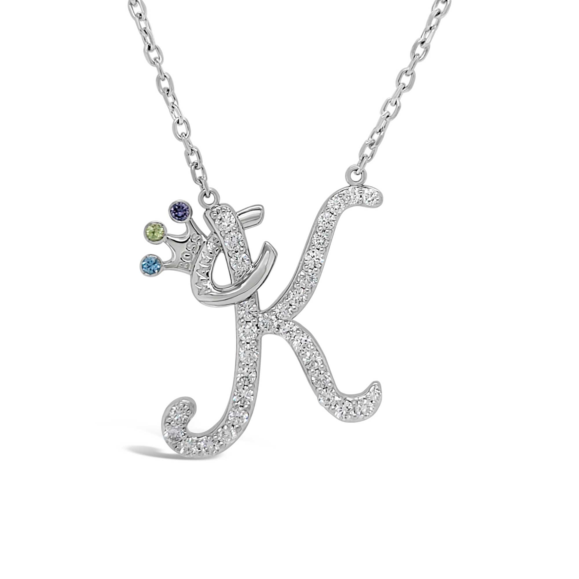 Custom Initial Necklace with lab grown diamonds