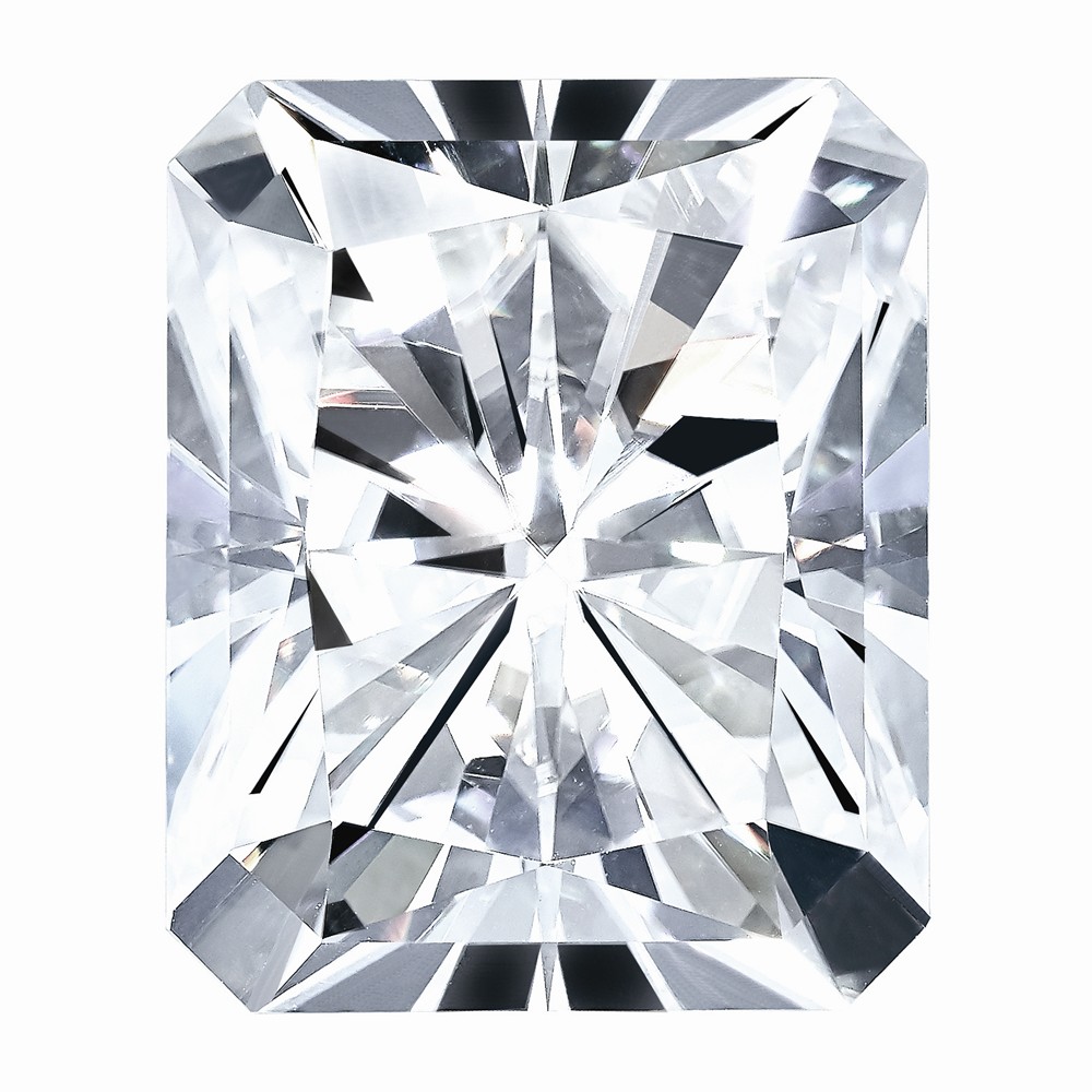 Radiant-cut Pure Light Moissanite
