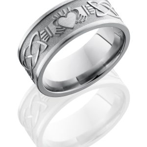 Titanium band with celtic pattern LB602