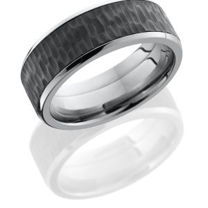 Titanium band with zirconium inlay LB605